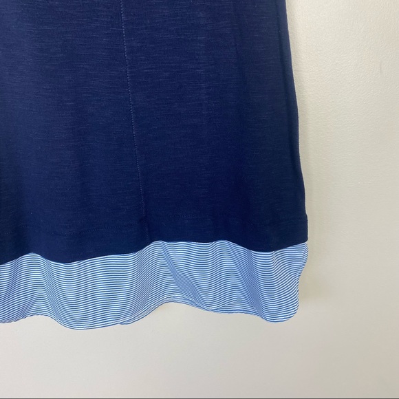 J Crew Womens Peplum Tank Top Blue Flowy Striped Size S - Picture 3 of 8